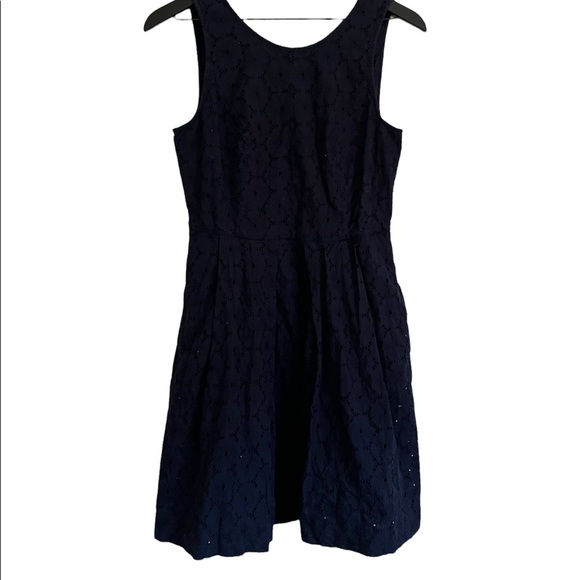 J. Crew Factory Dresses & Skirts - J Crew Factory Navy eyelet fit and flare summer dress size 6